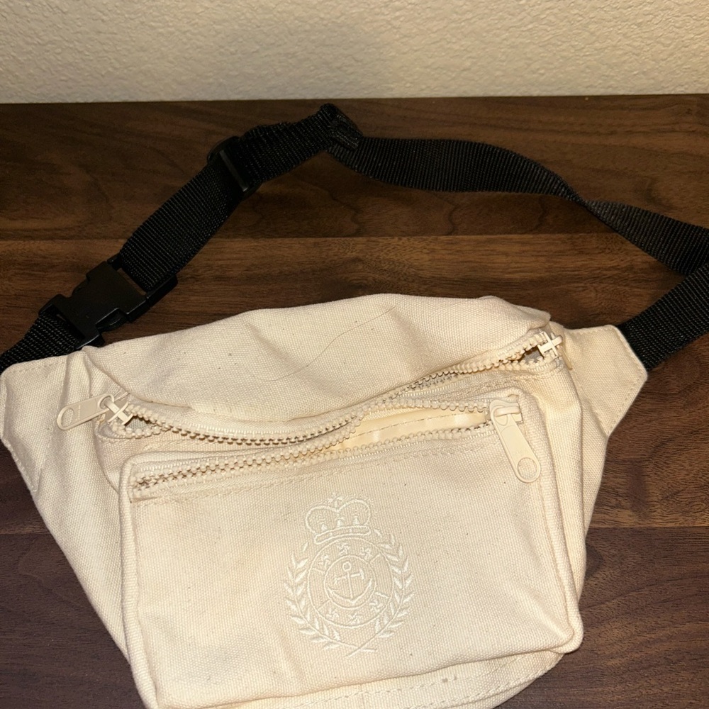 Cream Canvas Waist Bag